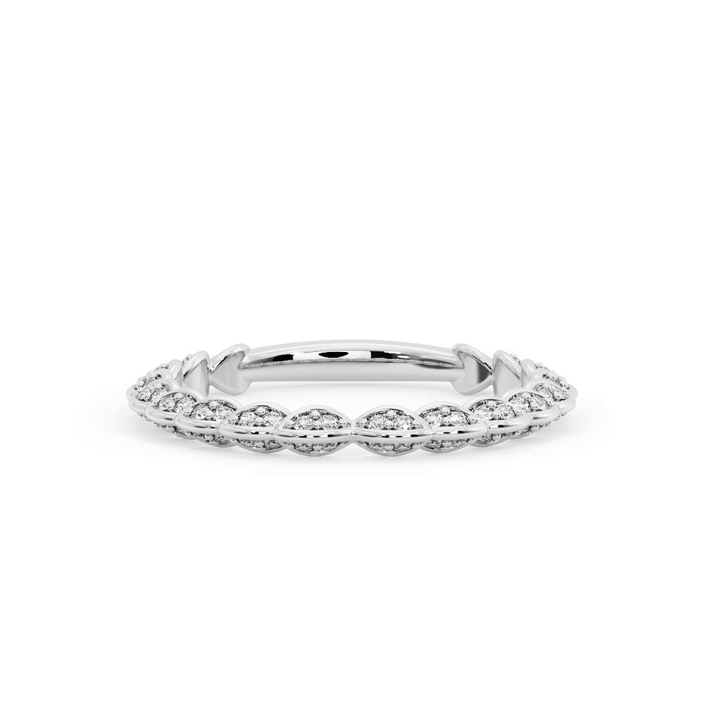 360 degree view of Cataleya Pave Leaf Band