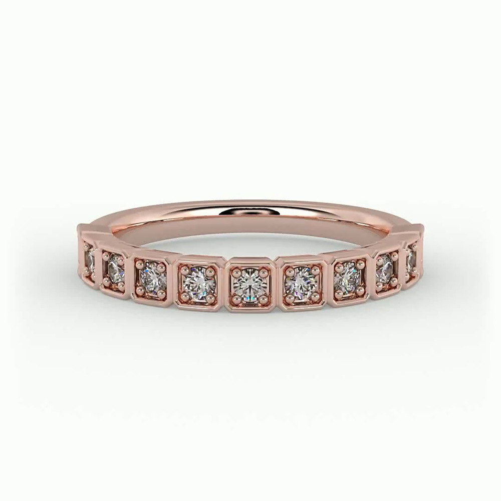 360 degree view of Kenzie Square Pave Band