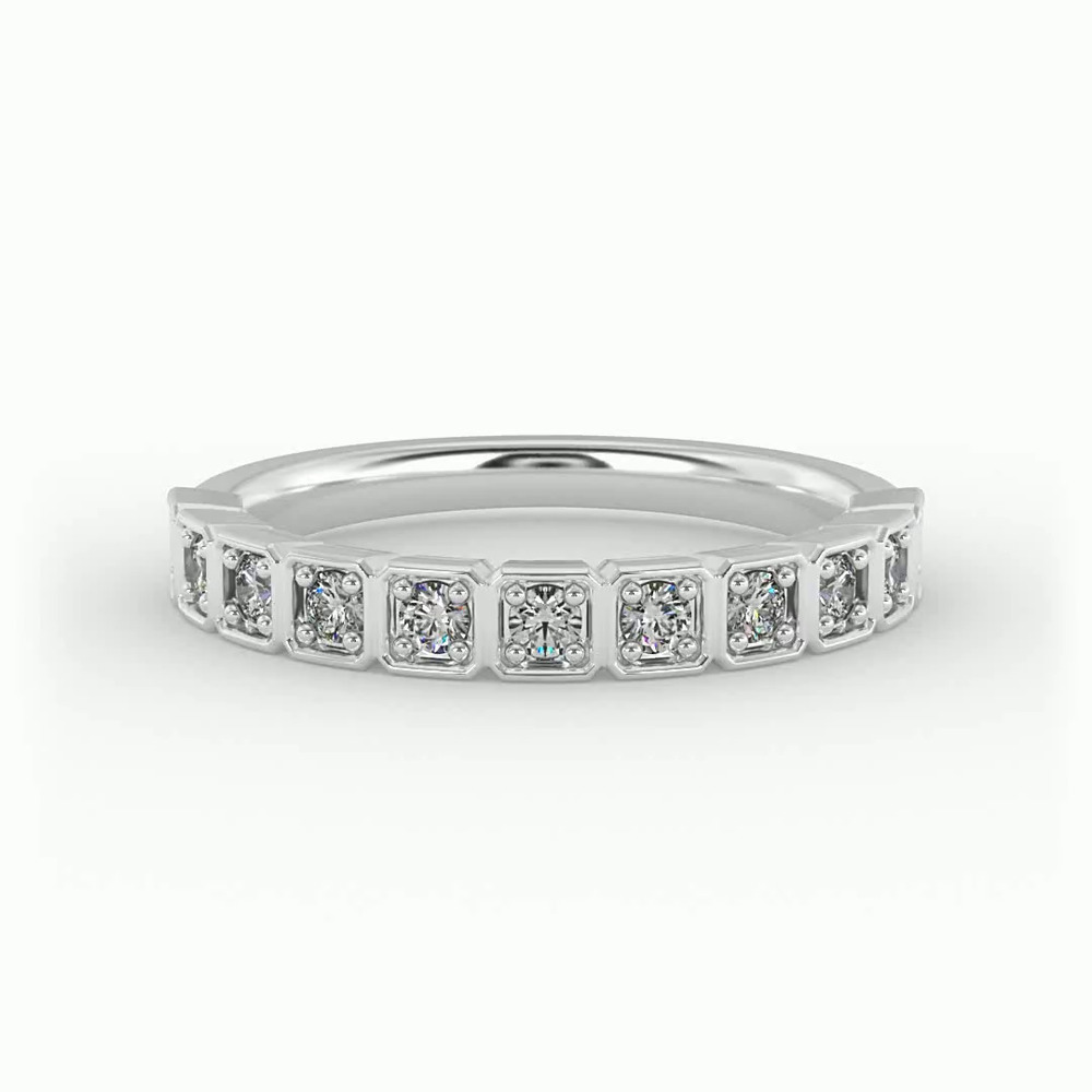 360 degree view of Kenzie Square Pave Band