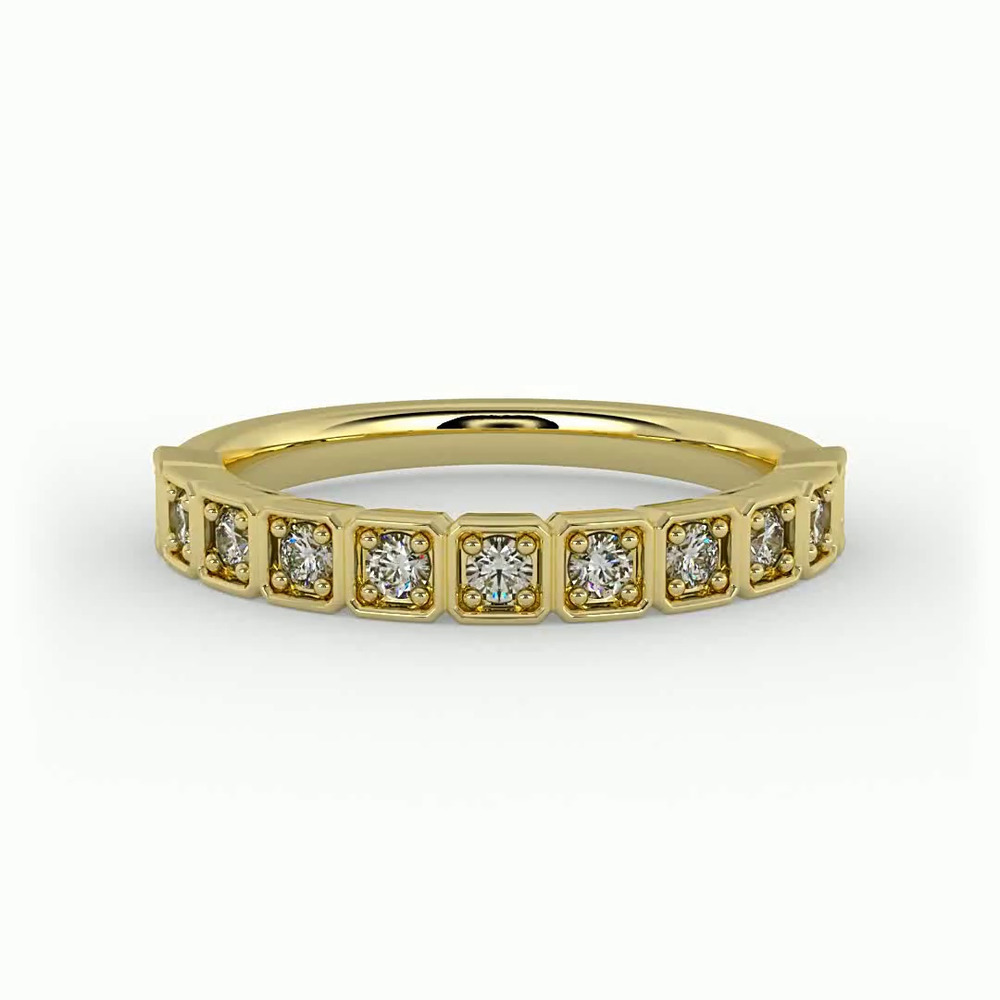 360 degree view of Kenzie Square Pave Band