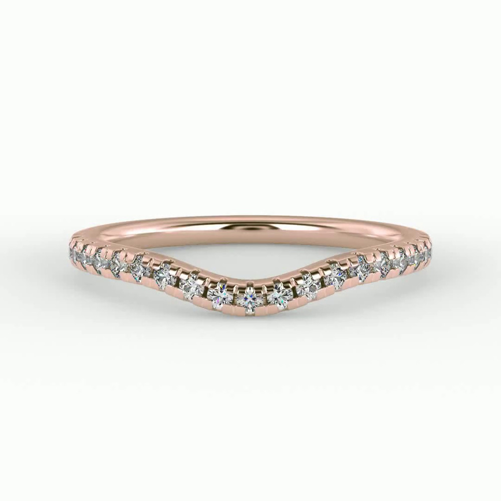 360 degree view of Bella Pavé Contoured Band