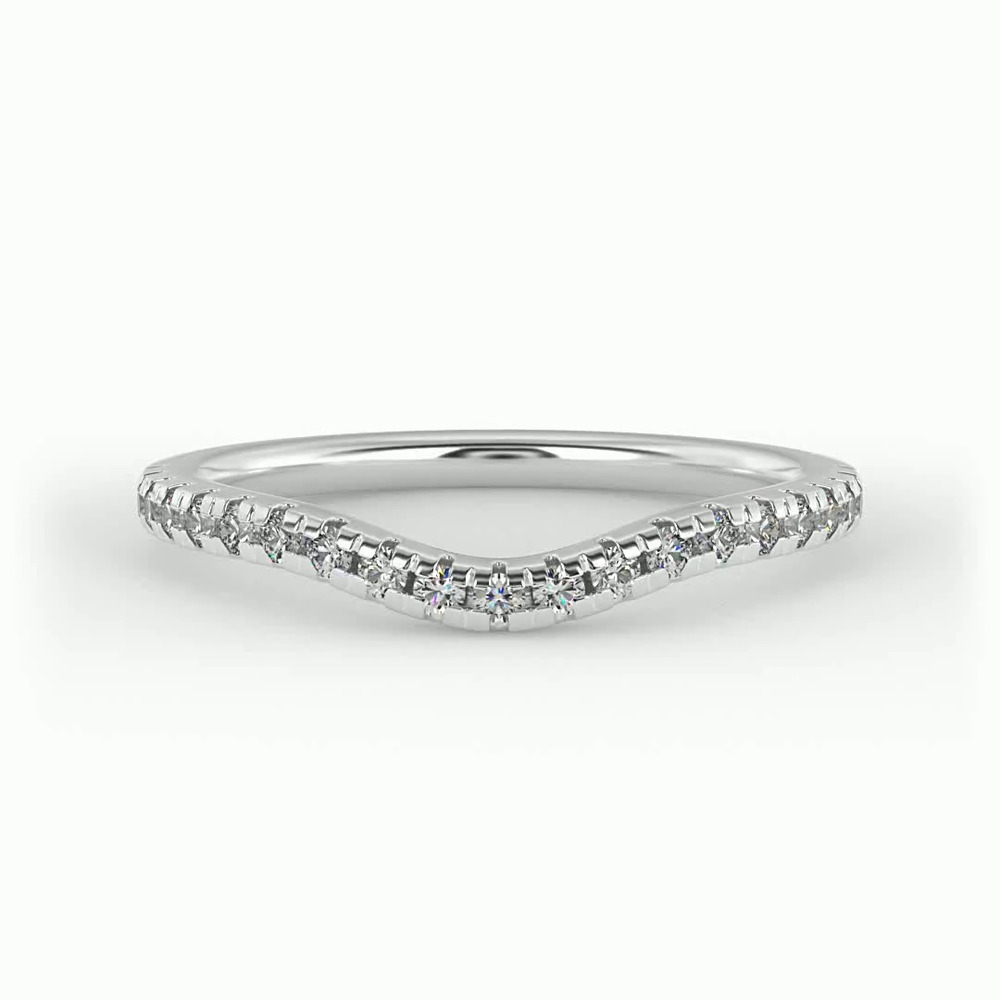 360 degree view of Bella Pavé Contoured Band