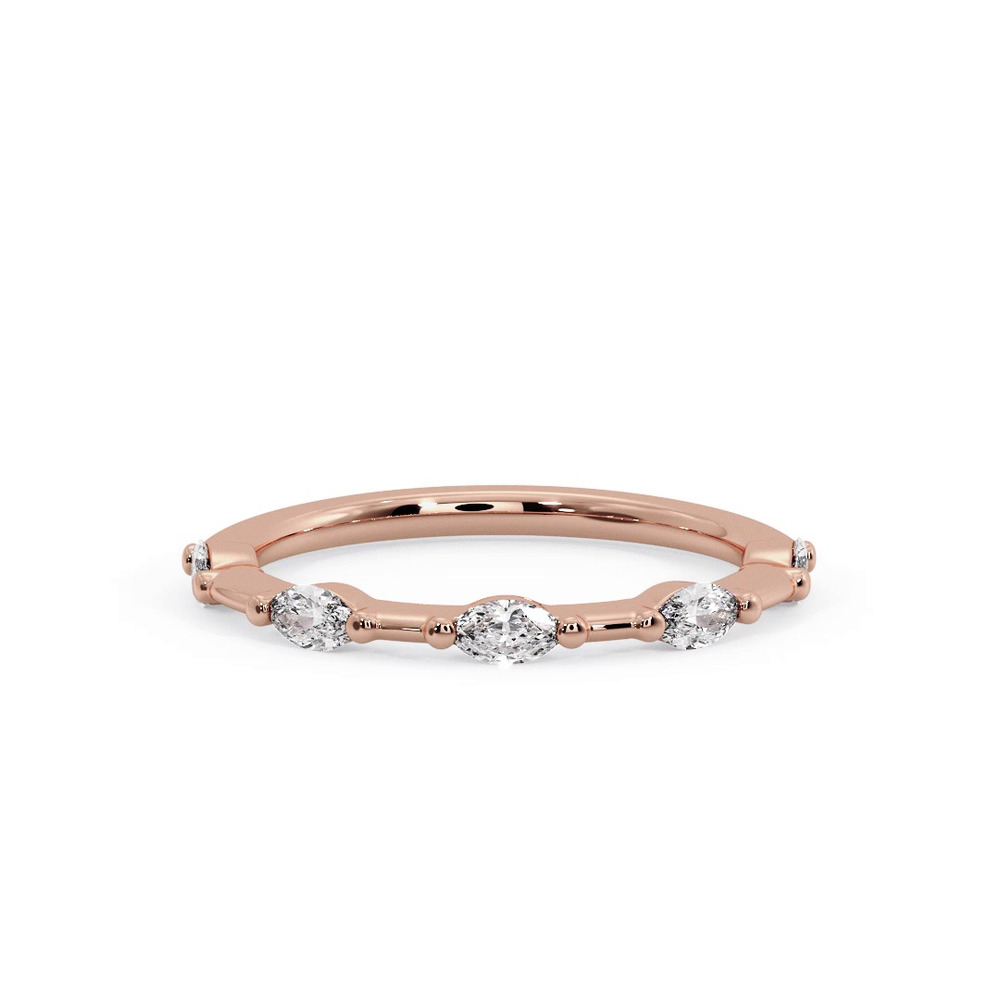 360 degree view of Navy Pave Band