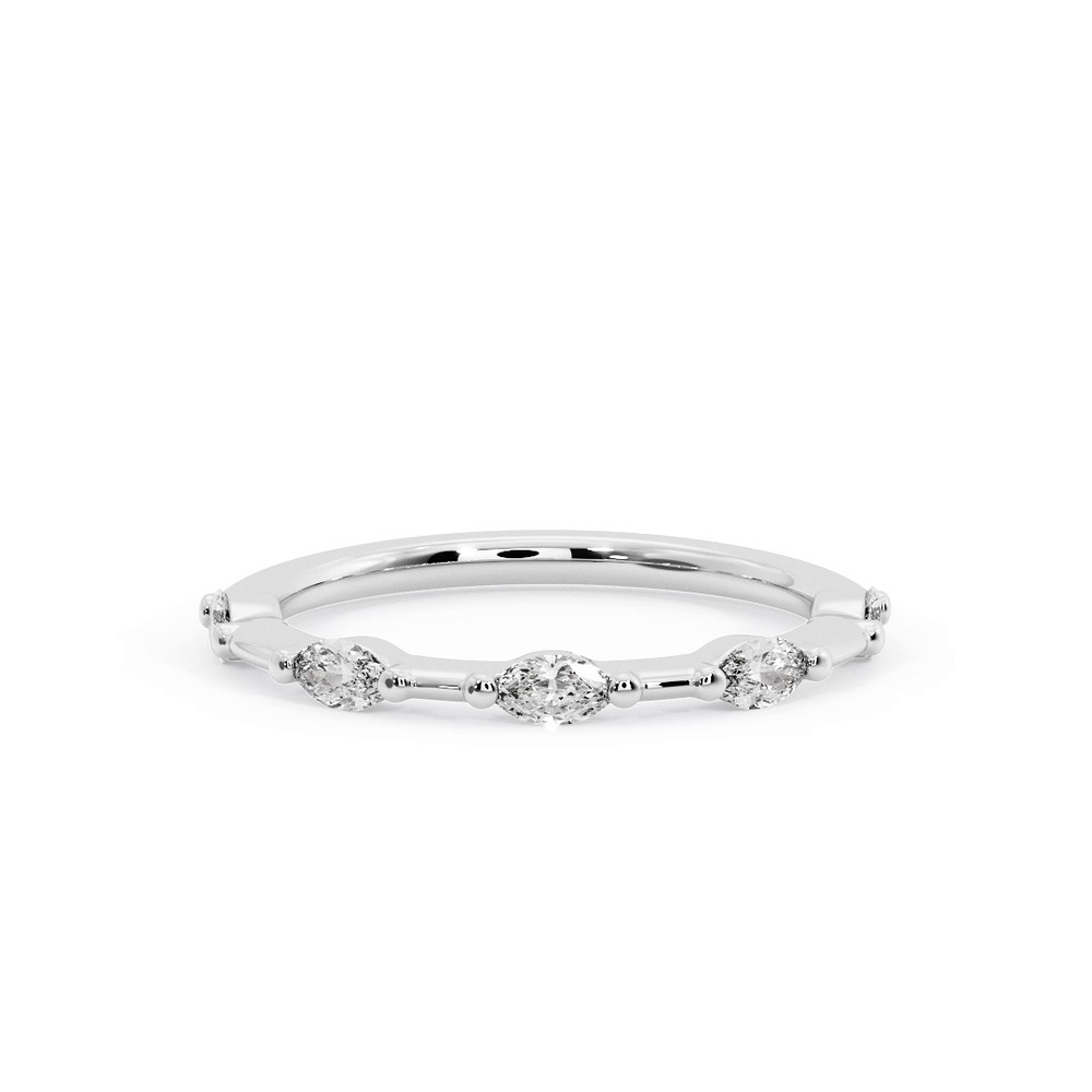 360 degree view of Navy Pave Band