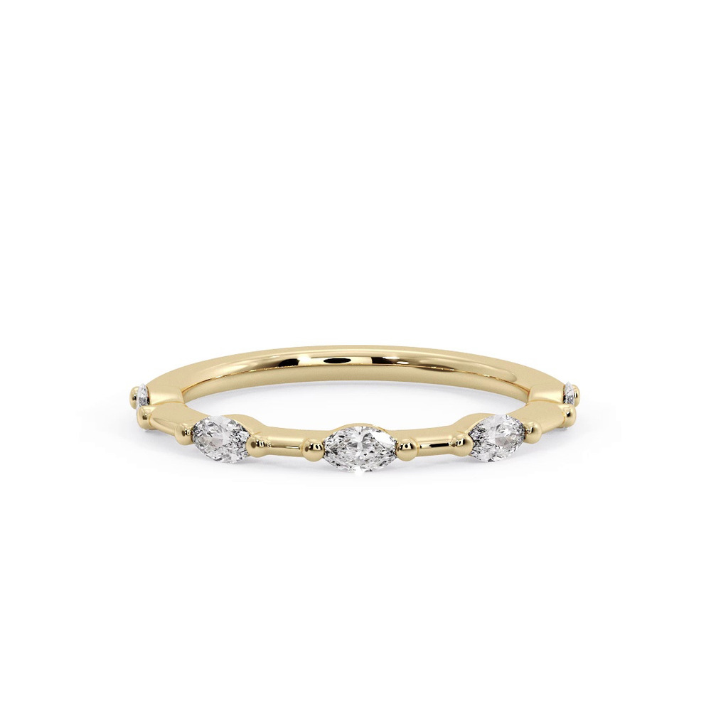 360 degree view of Navy Pave Band