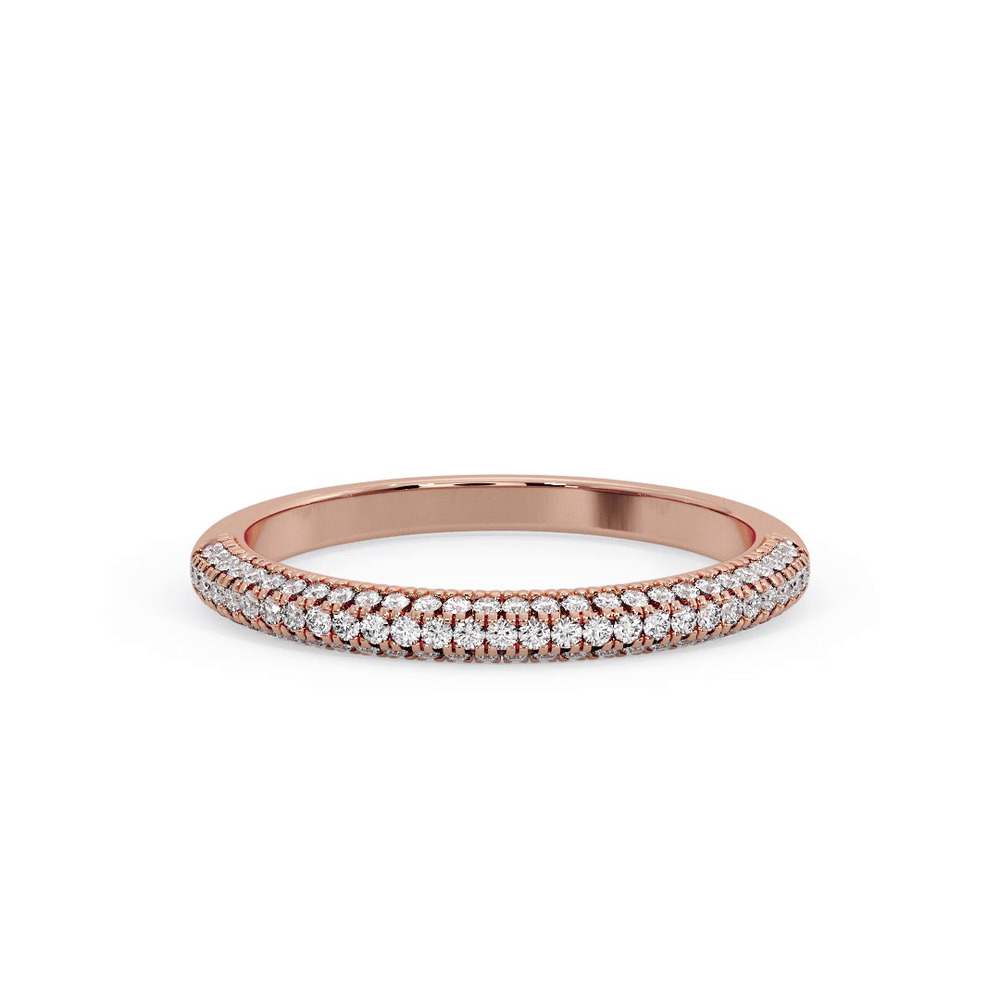 360 degree view of Kira Triple Pave Band