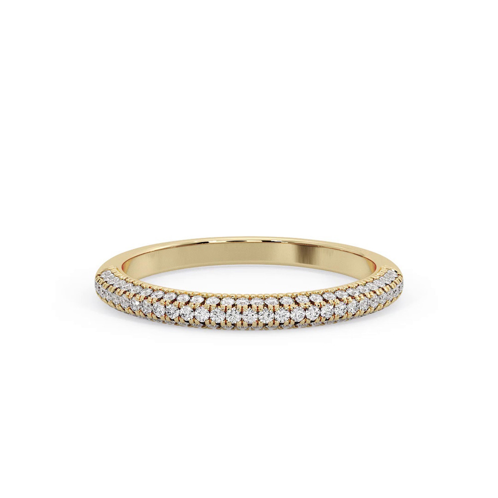 360 degree view of Kira Triple Pave Band
