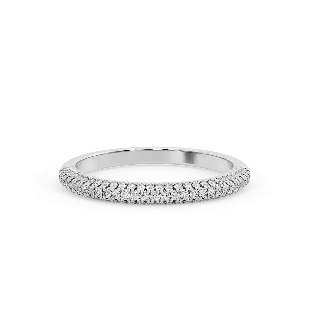 360 degree view of Kira Triple Pave Band