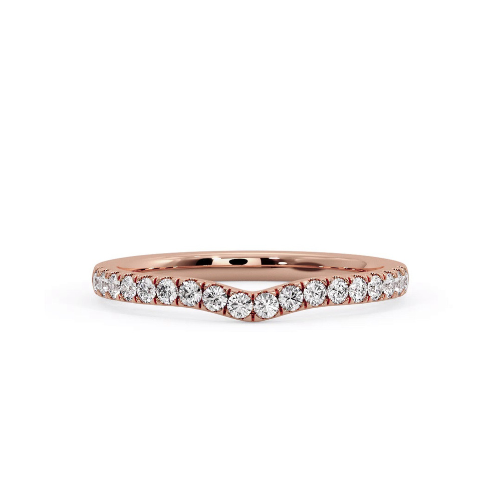 360 degree view of Emelia Curved Pave Band
