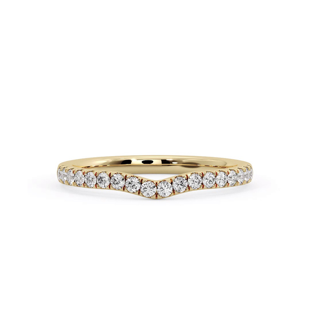 360 degree view of Emelia Curved Pave Band