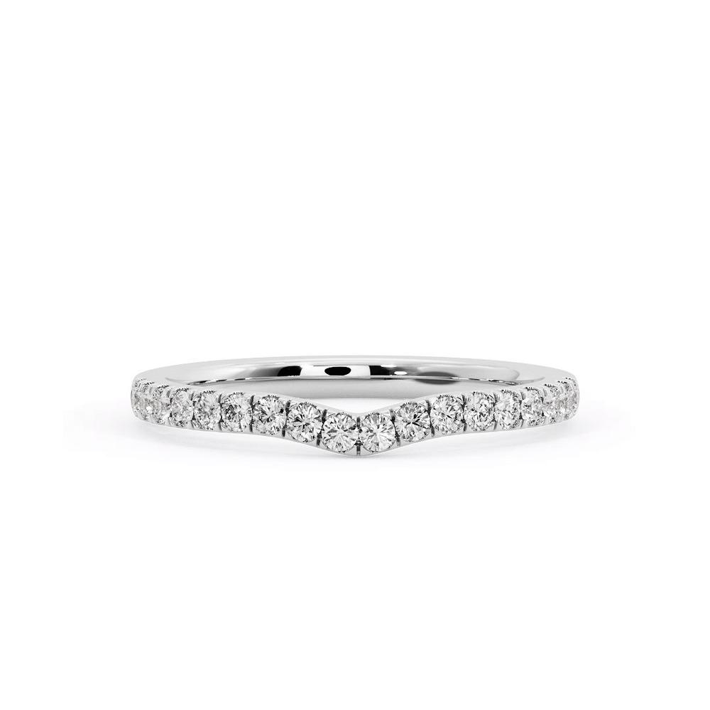 360 degree view of Emelia Curved Pave Band