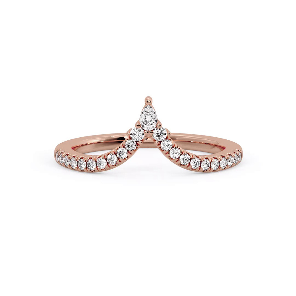 360 degree view of Holly Pave Chevron Band