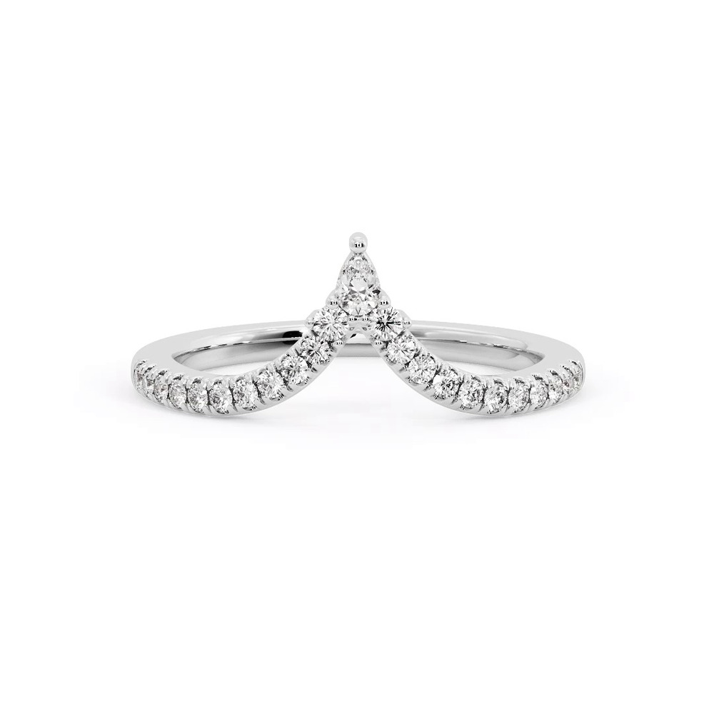 360 degree view of Holly Pave Chevron Band