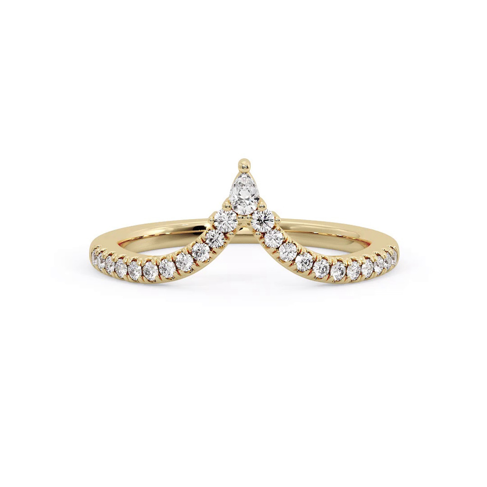 360 degree view of Holly Pave Chevron Band