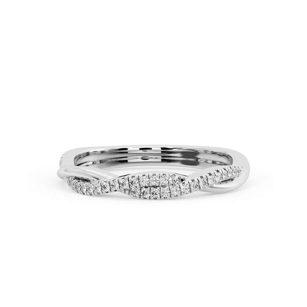 360 degree view of Jimena Twisted Pave Band