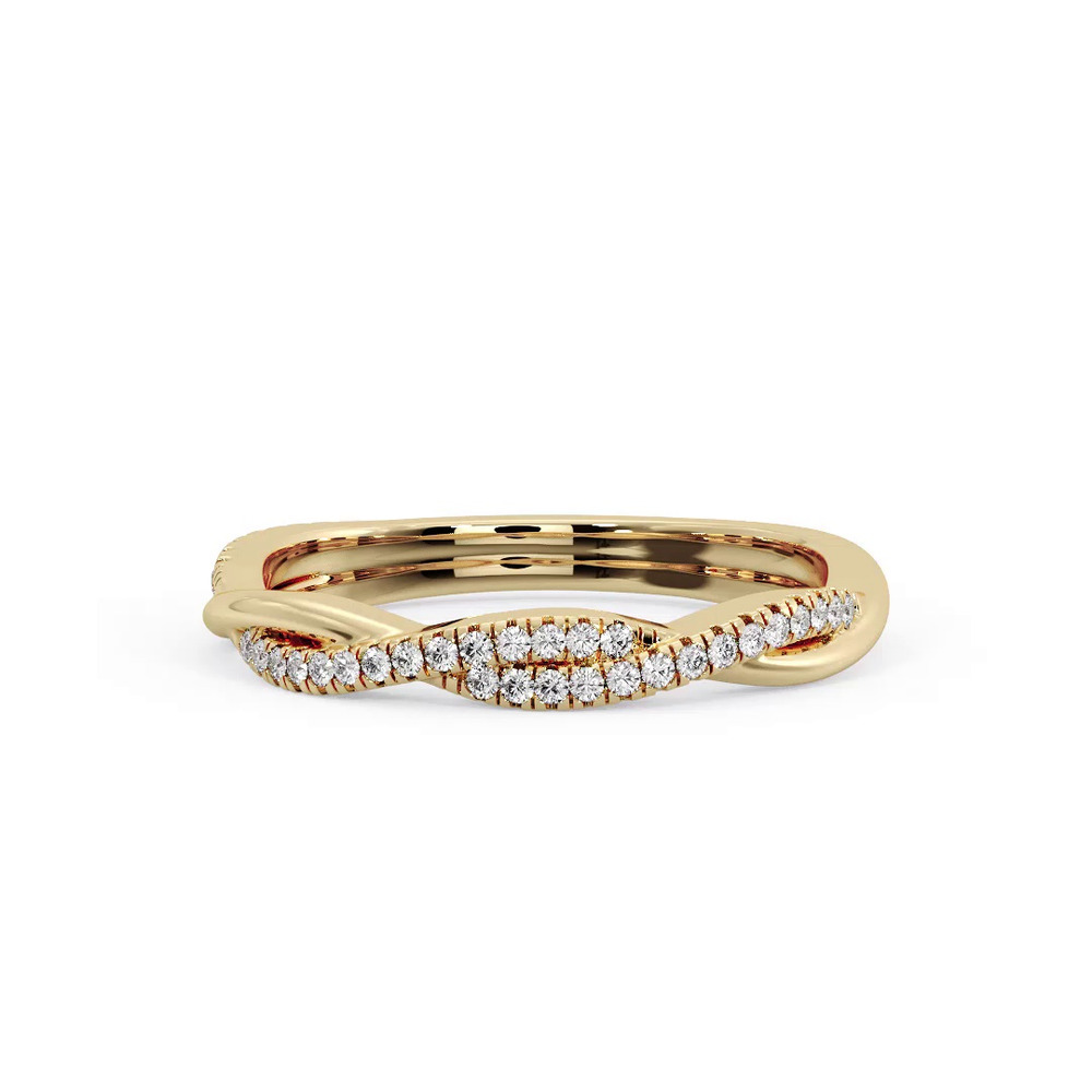 360 degree view of Jimena Twisted Pave Band