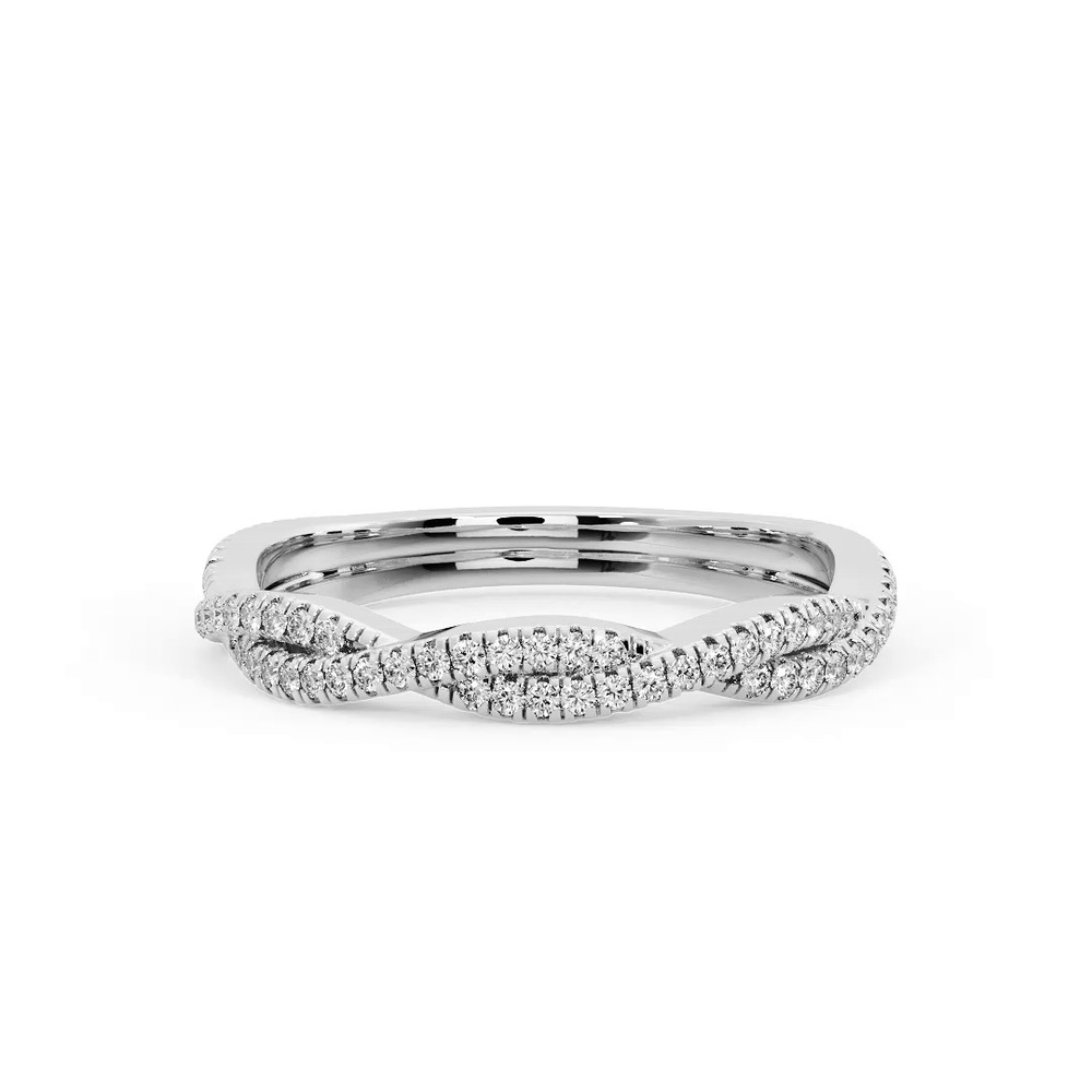 360 degree view of Jessica Twisted Pave Band