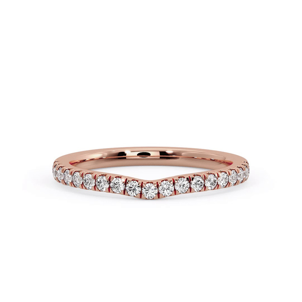 360 degree view of Jaliyah Curved Pavé Band