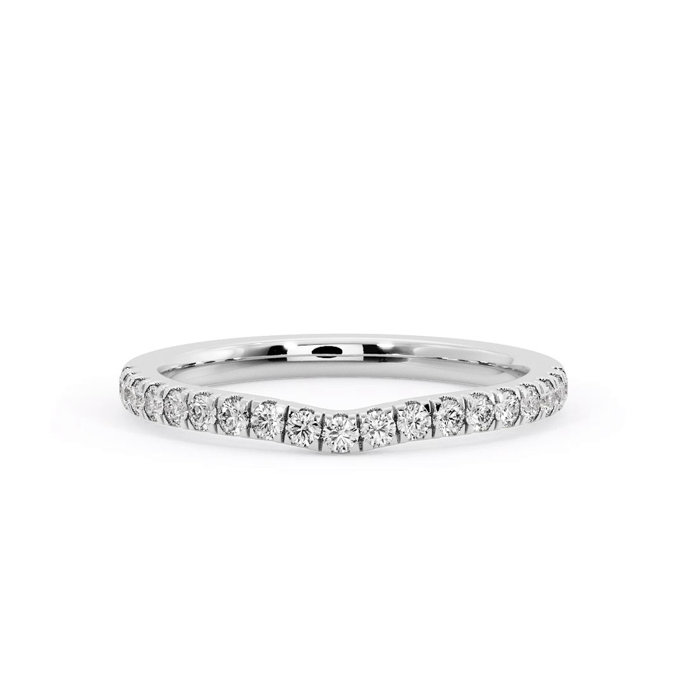 360 degree view of Jaliyah Curved Pavé Band