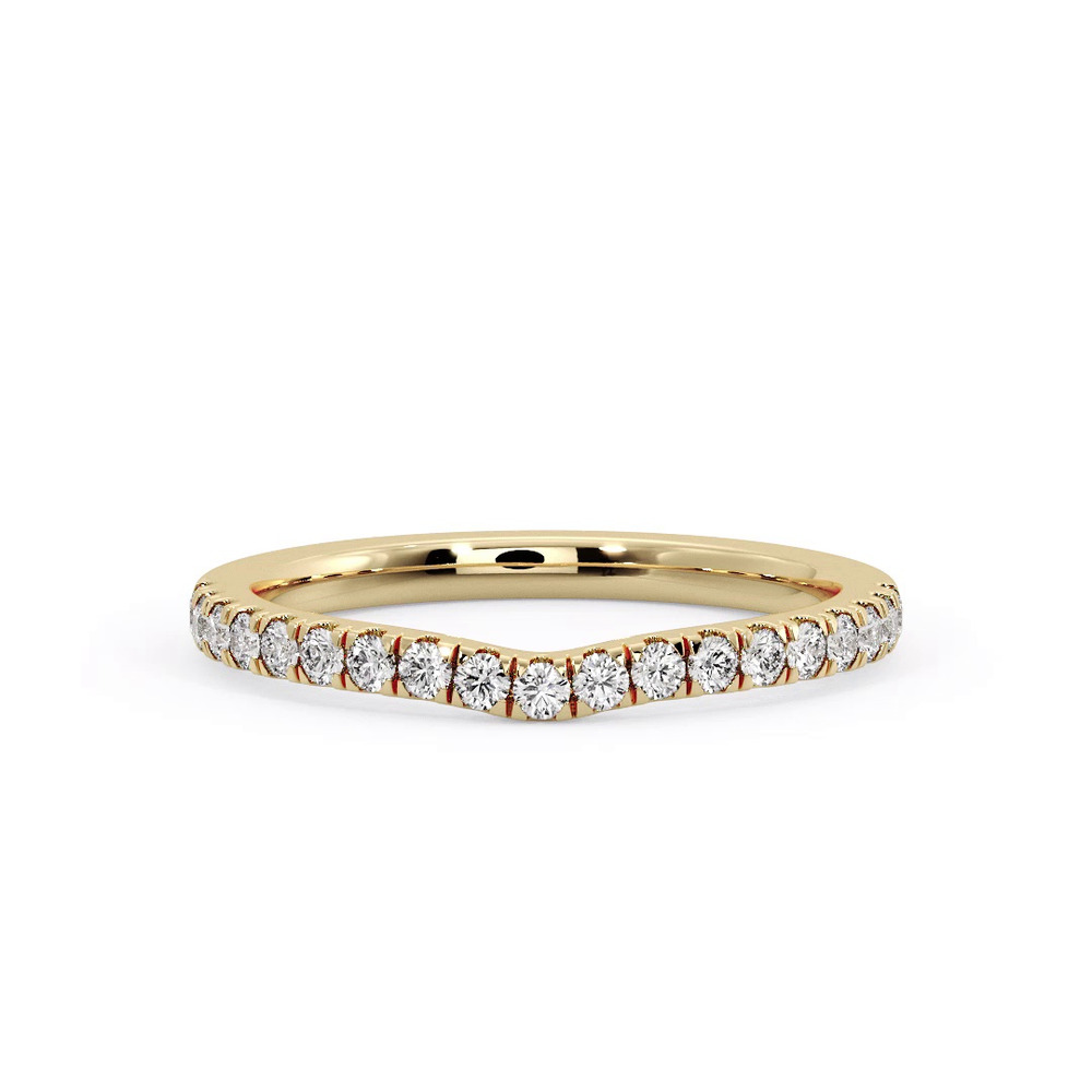 360 degree view of Jaliyah Curved Pavé Band