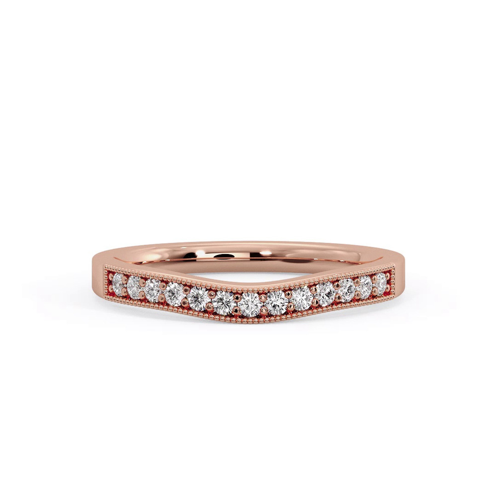 360 degree view of Xiamora Pavé And Migraing Curved Band