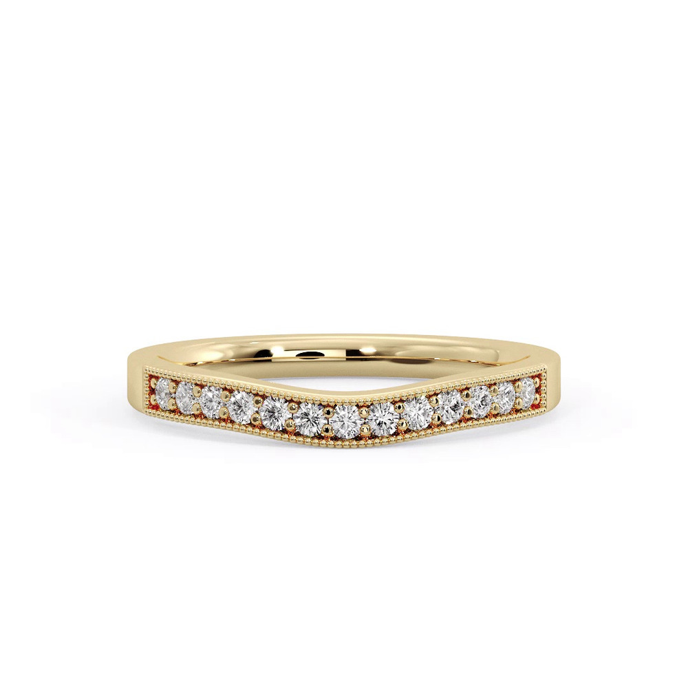 360 degree view of Xiamora Pavé And Migraing Curved Band