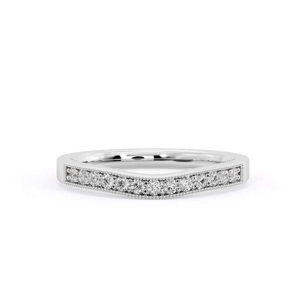 360 degree view of Xiamora Pavé And Migraing Curved Band