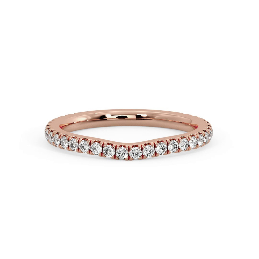 360 degree view of Katalina Pavé Curved Band