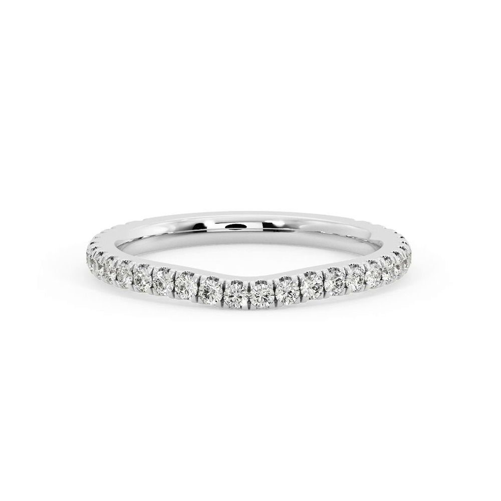 360 degree view of Katalina Pavé Curved Band