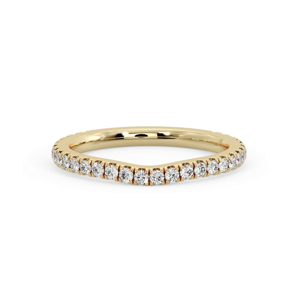 360 degree view of Katalina Pavé Curved Band