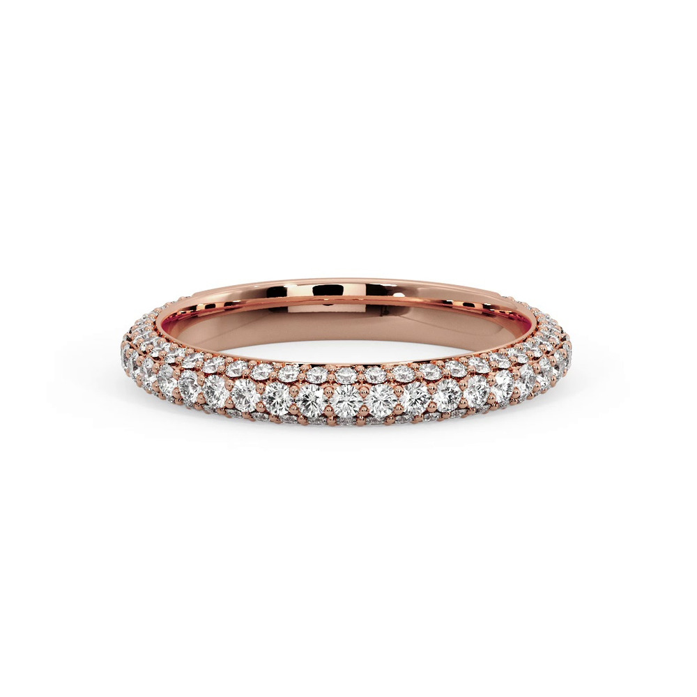 360 degree view of Skyler Rolled Pavé Band