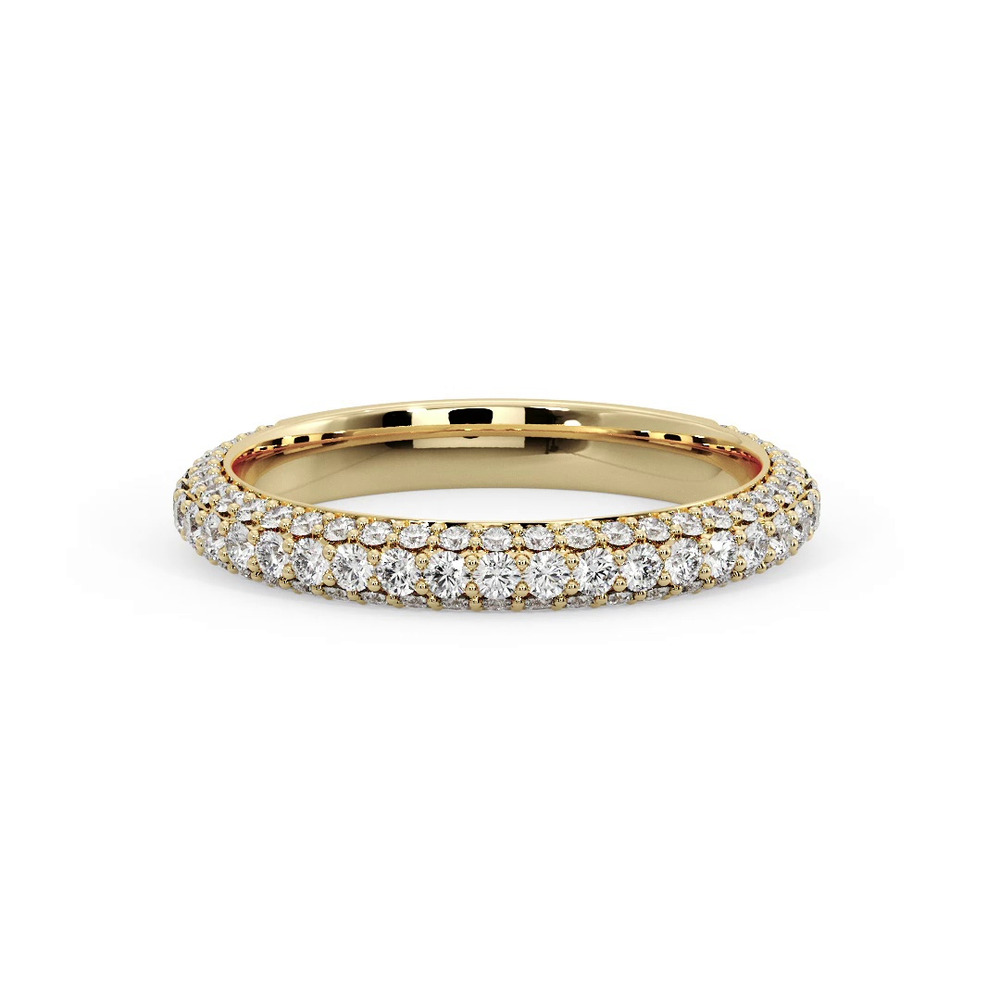 360 degree view of Skyler Rolled Pavé Band