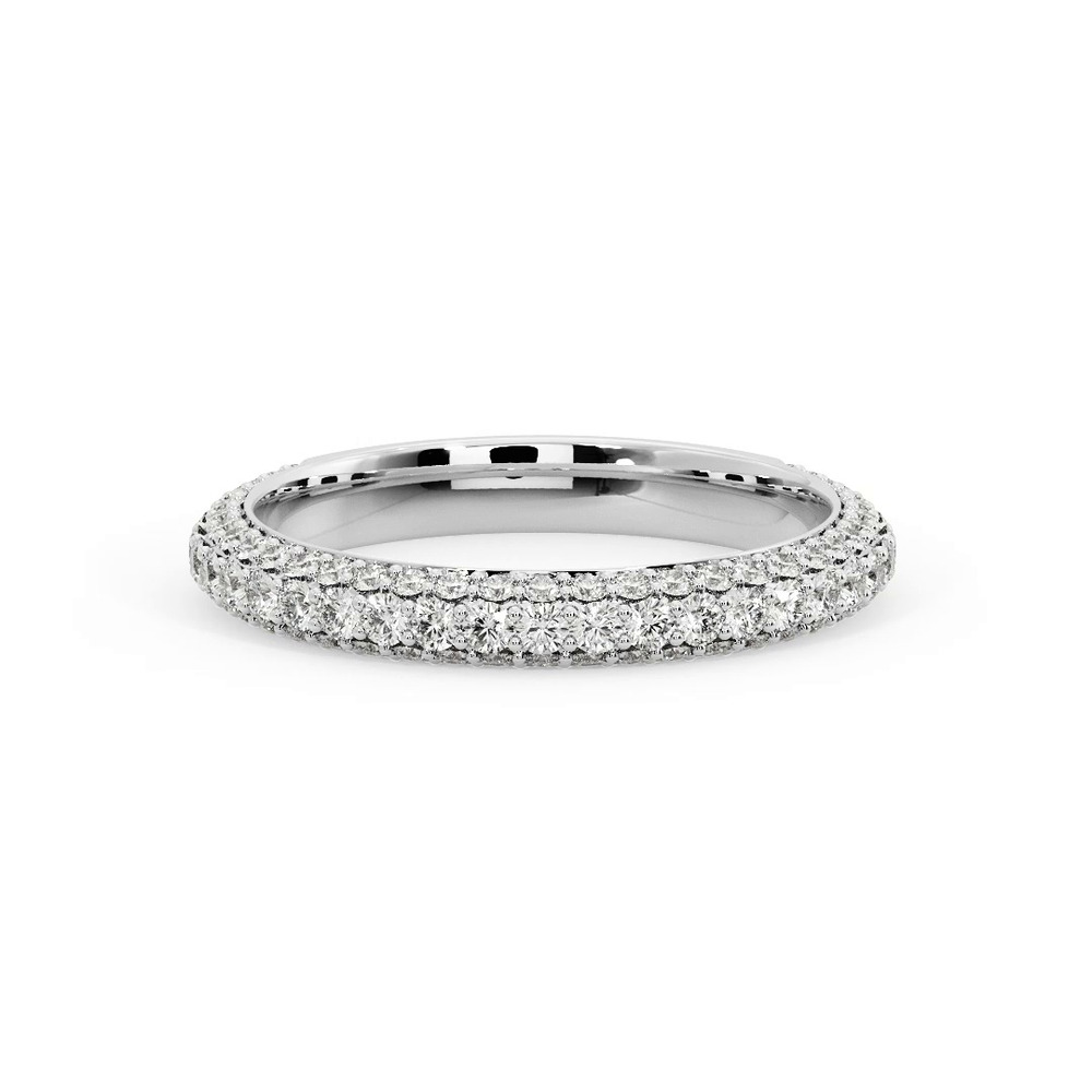 360 degree view of Skyler Rolled Pavé Band