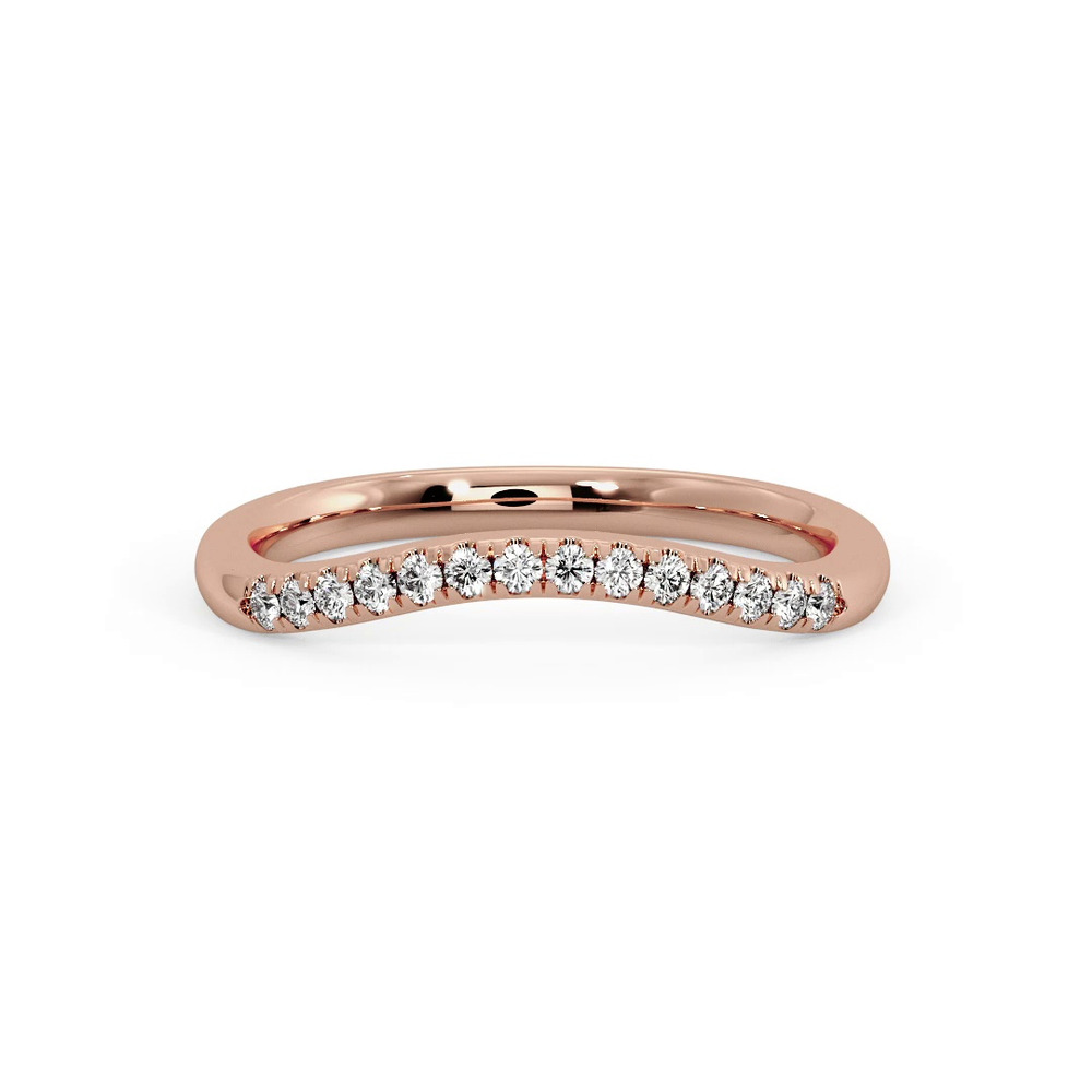 360 degree view of Sasha Curved Pavé Band