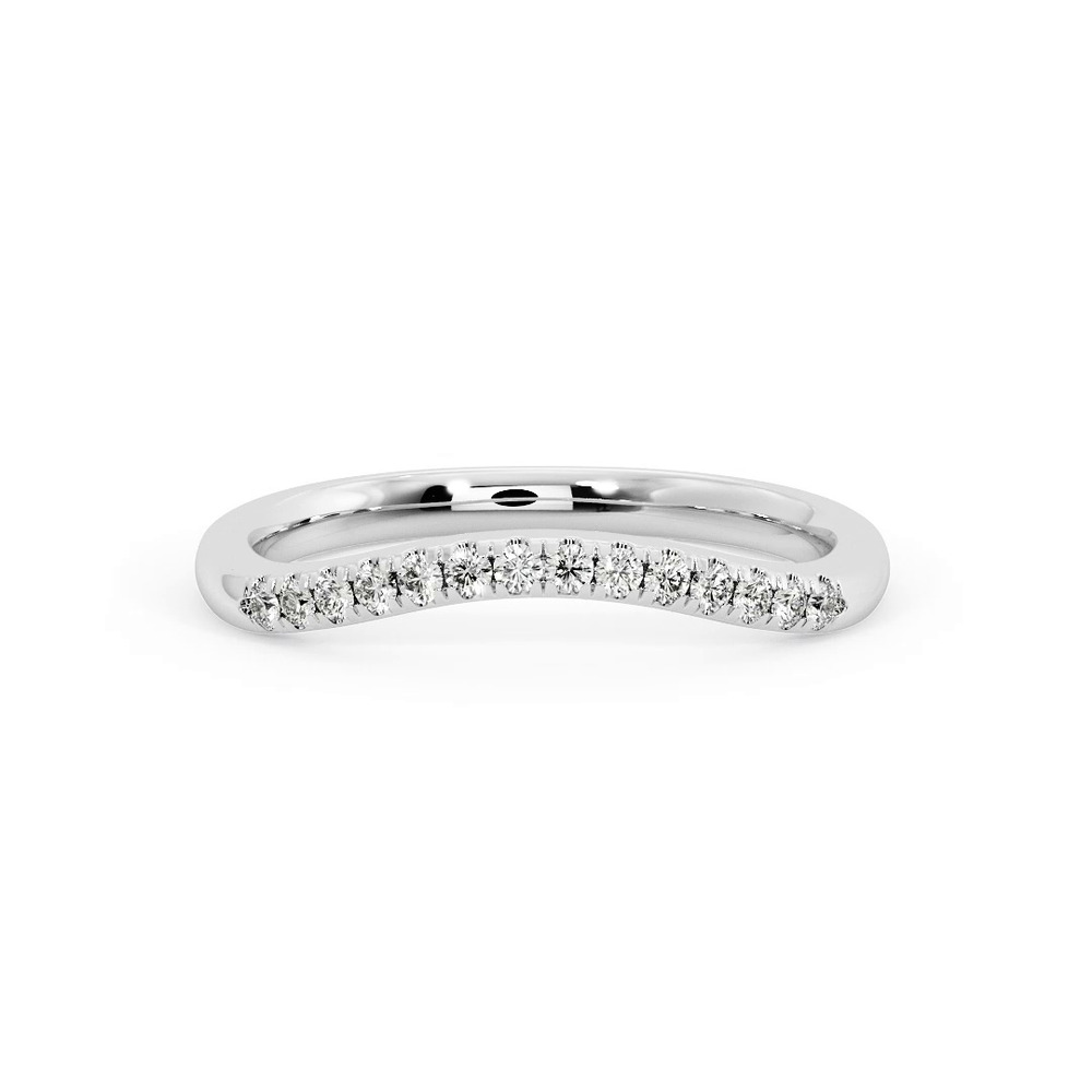 360 degree view of Sasha Curved Pavé Band