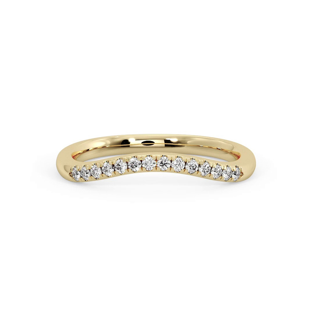 360 degree view of Sasha Curved Pavé Band