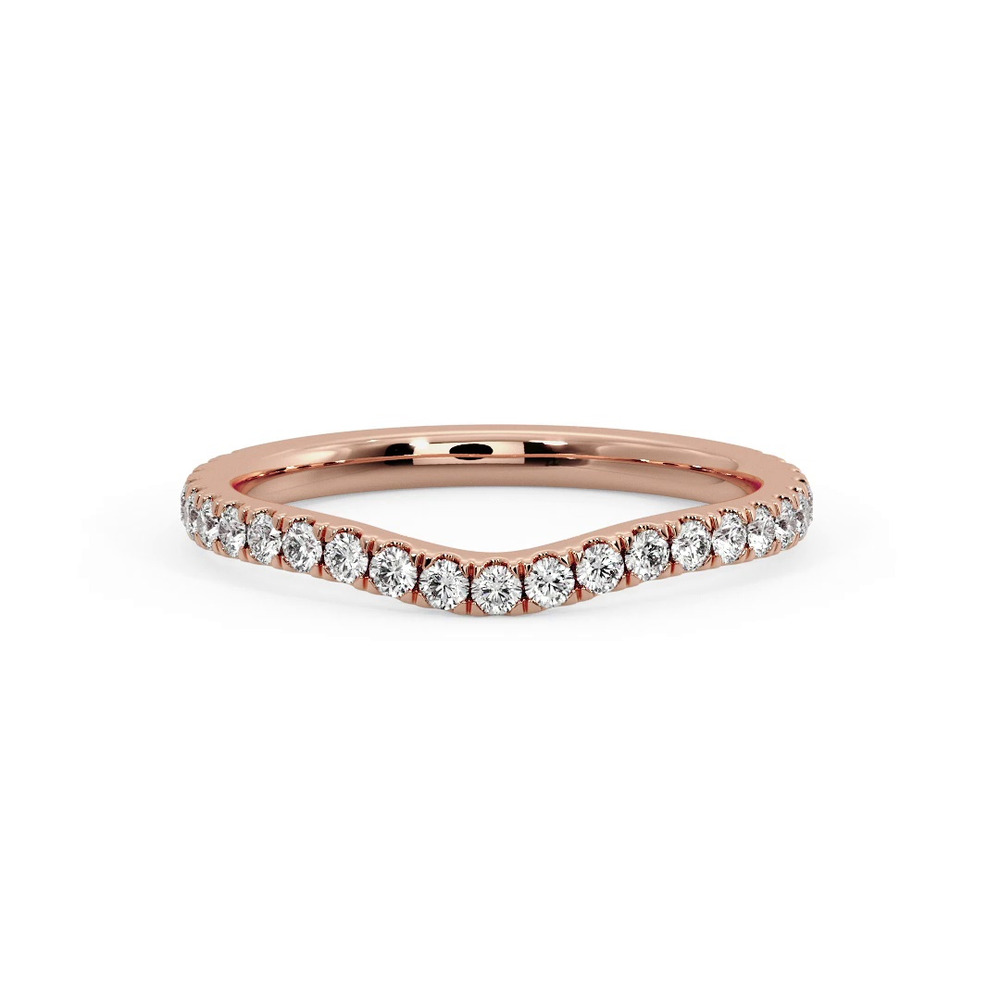 360 degree view of Kaitlyn Curved Pavé Band