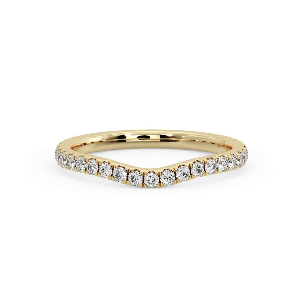 360 degree view of Kaitlyn Curved Pavé Band