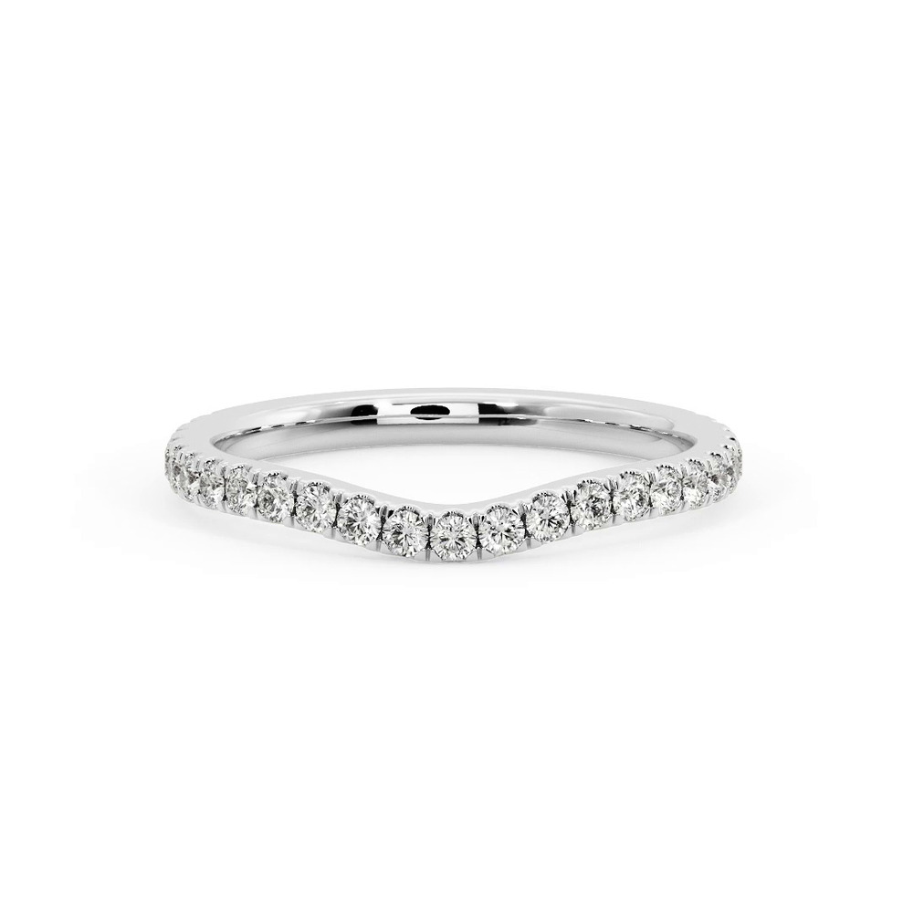 360 degree view of Kaitlyn Curved Pavé Band