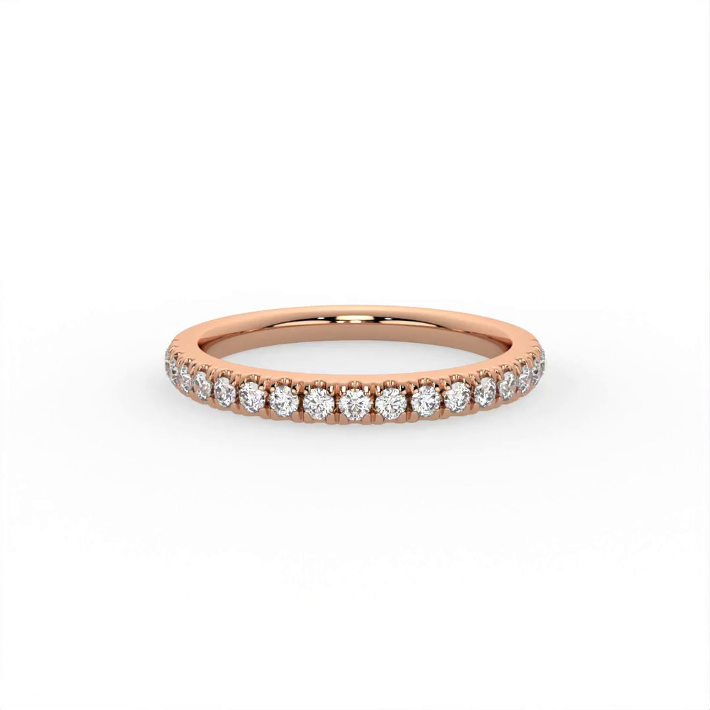 360 degree view of Alia Curved Pavé Band