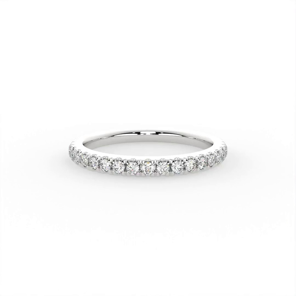 360 degree view of Alia Curved Pavé Band