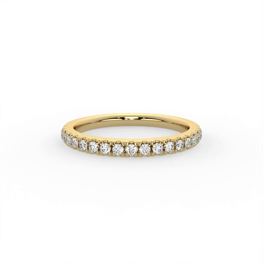 360 degree view of Alia Curved Pavé Band