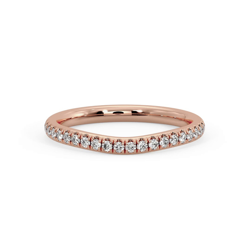 360 degree view of Frankie Curved Pavé Band