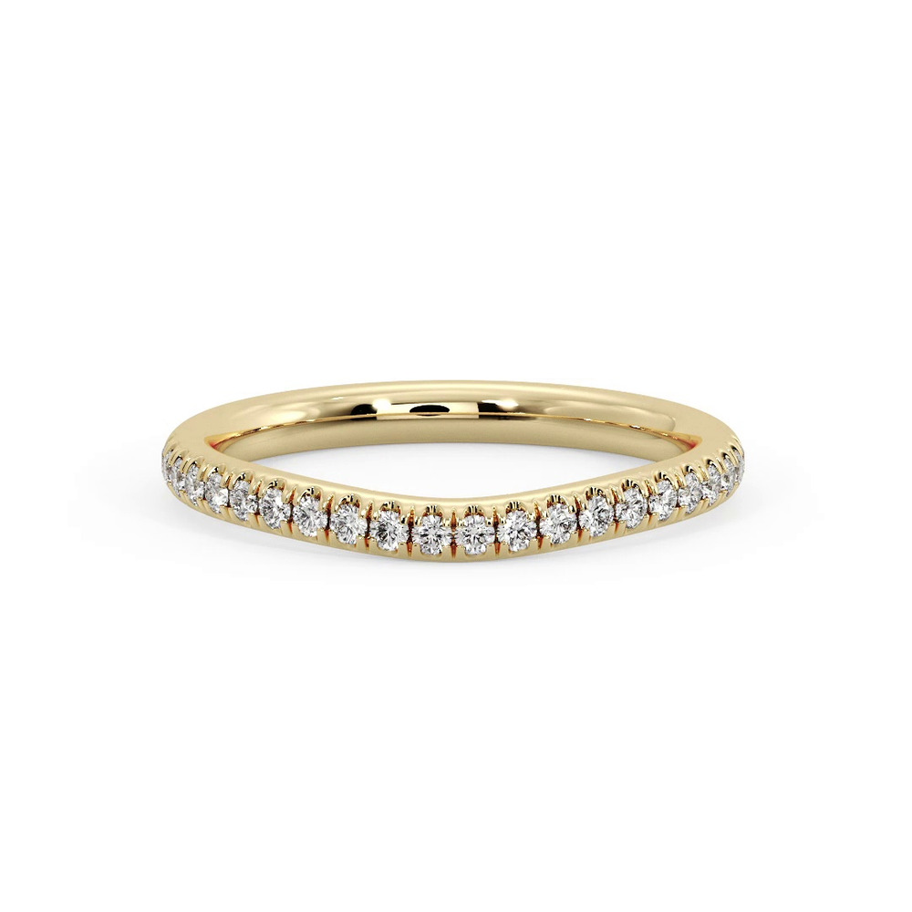 360 degree view of Frankie Curved Pavé Band