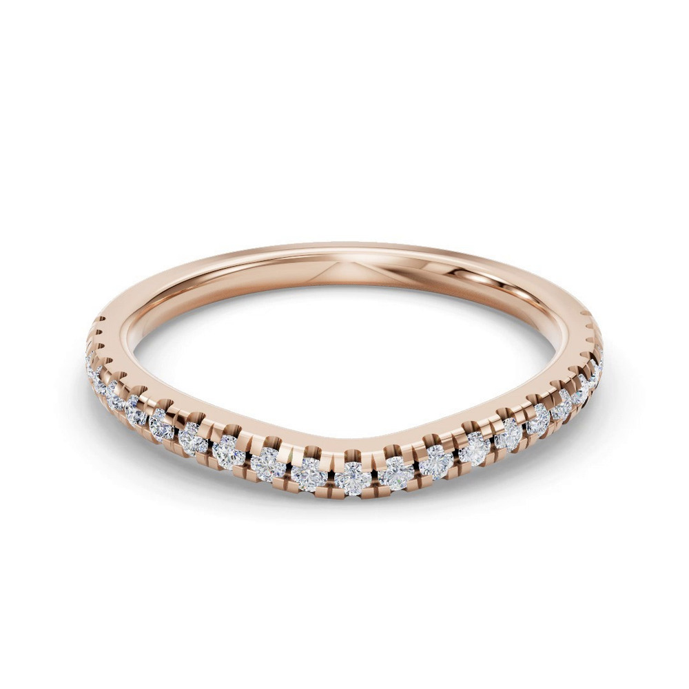 360 degree view of Tillie Curved Pavé Band