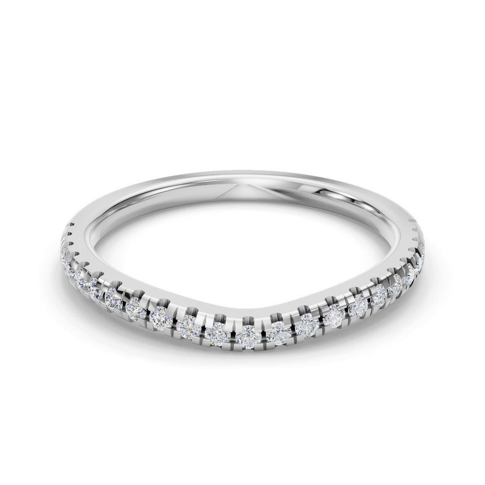 360 degree view of Tillie Curved Pavé Band