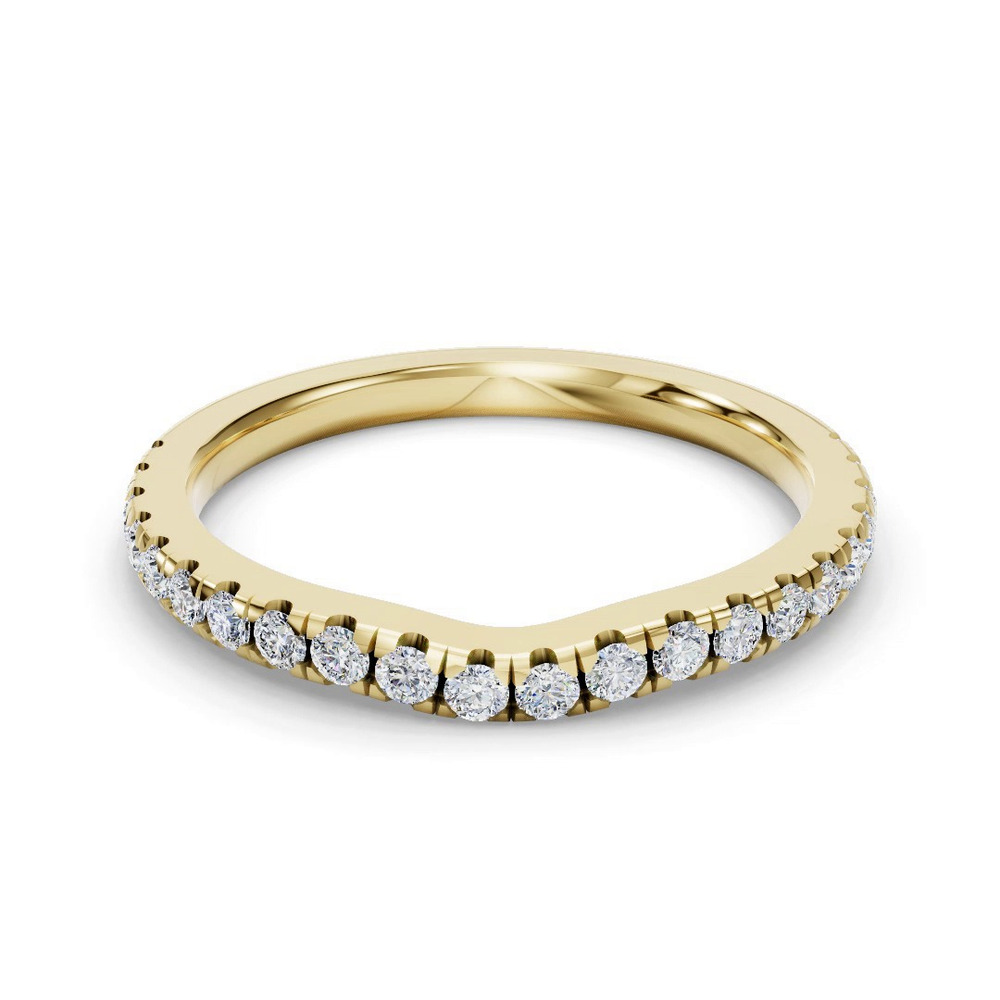 360 degree view of Gabriella Grand Pavé Contoured Band