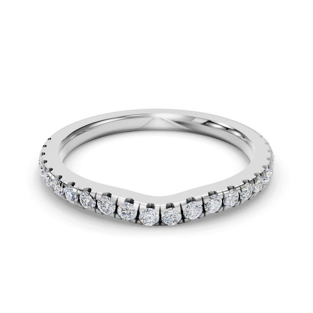360 degree view of Gabriella Grand Pavé Contoured Band