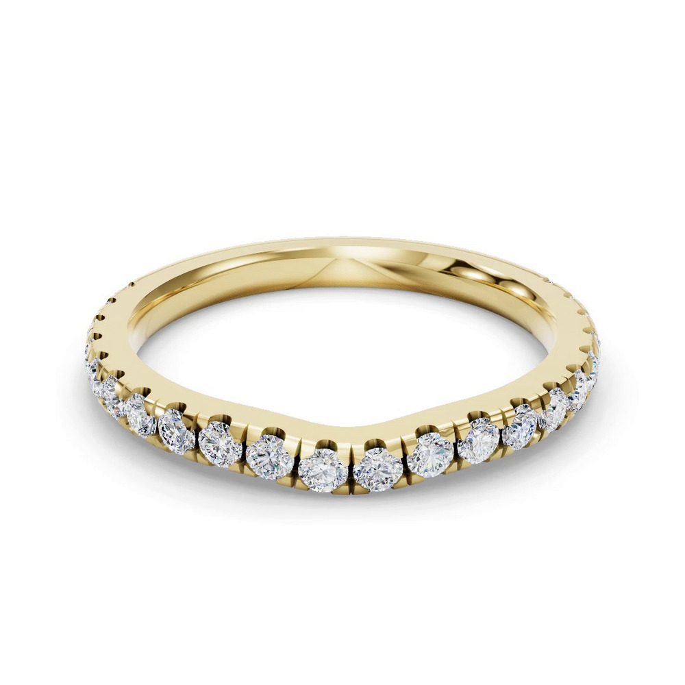 360 degree view of Gabriella Majestic Pavé Contoured Band