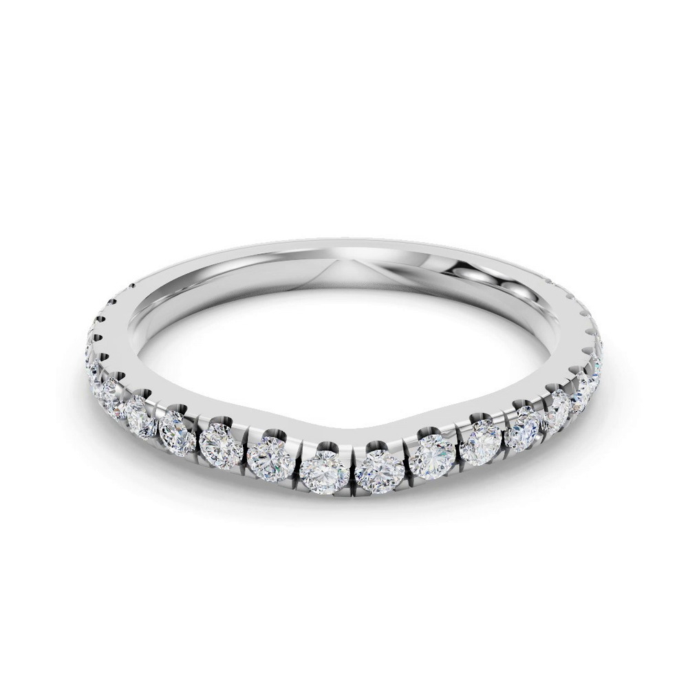 360 degree view of Gabriella Majestic Pavé Contoured Band